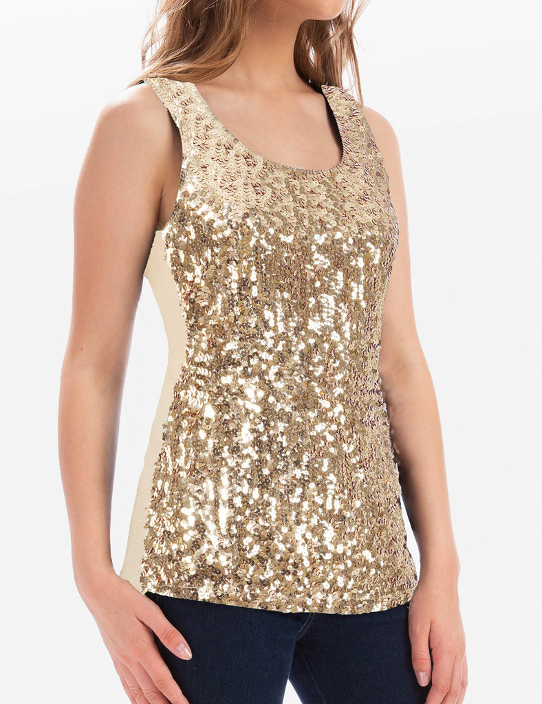 glitter-sequin-tops-for-women-party-tank-champagne-side
