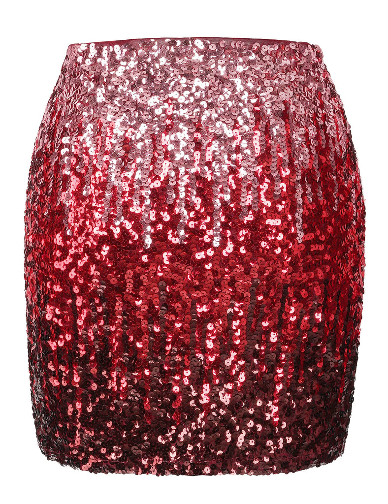 glitter-bodycon-sequin-skirt-party-night-out-burgundy-back