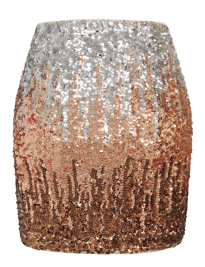 glitter-bodycon-sequin-skirt-party-night-out-rose-gold-back