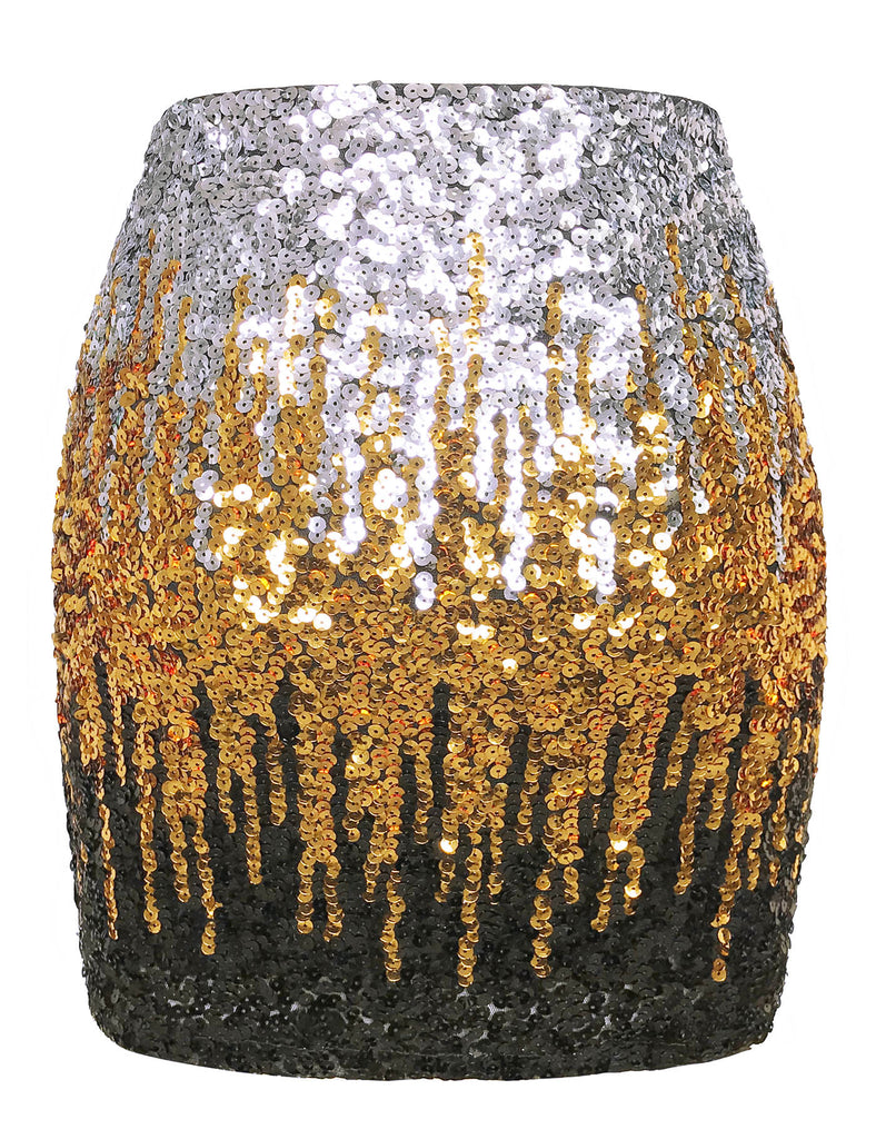 glitter-bodycon-sequin-skirt-party-night-out-silver-gold-black-back