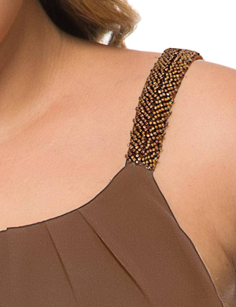 plus-size-tops-for-women-pleated-tank-cami-coffee-pleated-strap